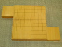 一如（吉田寅義）作本榧柾目一枚物二寸卓上将棋盤　榧駒台付（S143）
